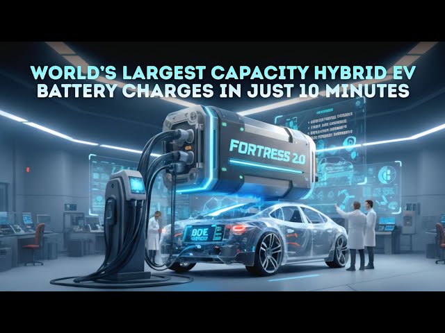 World’s Largest Capacity Hybrid EV Battery Charges 80% in 10 Minutes #technology #tech #viralvideo 