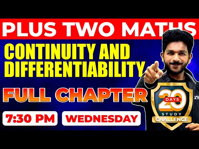 Plus Two Maths Exam | Continuity and Differentiability | Chapter 5 | Full Chapter | EXAM WINNER
