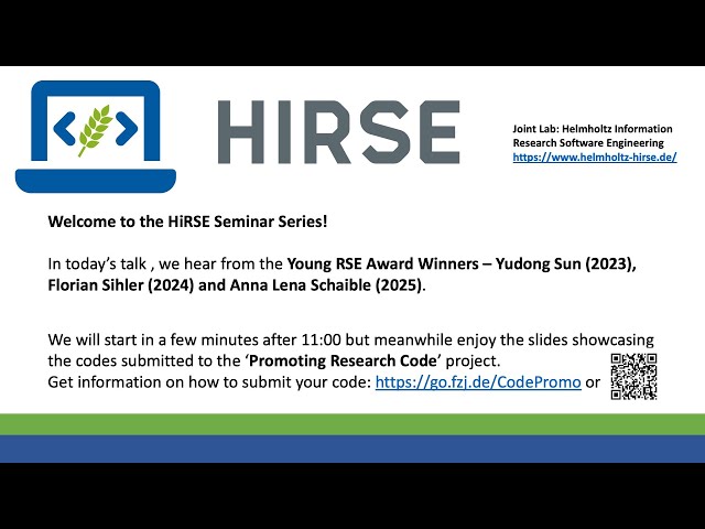 42nd HiRSE-Seminar: Winners of the Young RSE Award