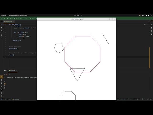 How can python turtle create complex geometric patterns? creating mesmerizing geometric #patterns
