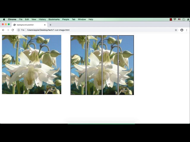 CSS background-position Property to Cut an Image into Pieces - Part 1