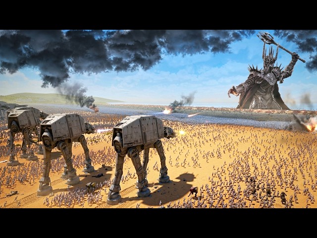 DARTH VADER'S ARMY vs SAURON'S ARMY - Ultimate Epic Battle Simulator 2 | UEBS 2