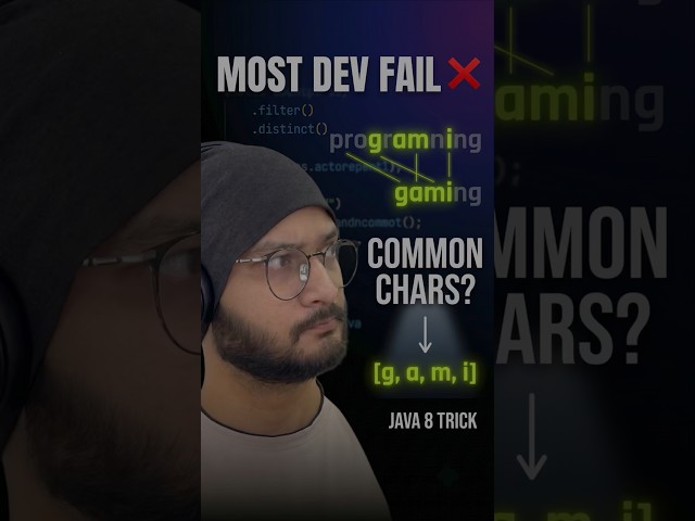 COMMON CHARS ❌ WITHOUT LOOP ❌ #dsa #coding #java