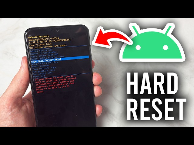 How To Hard Reset Android Phone If Forgot Password - Tutorial