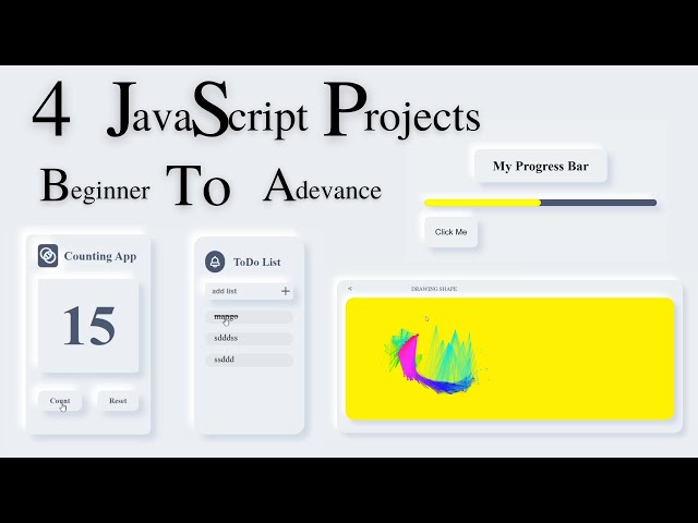 4 Javascript Project For Beginner To Advance, Learn JavaScript By Building JavaScript Projects 2022