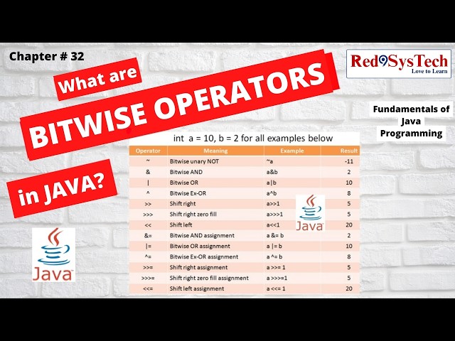 Bitwise Operators in Java | Practical Examples in Eclipse | Interview Questions | Red9SysTech