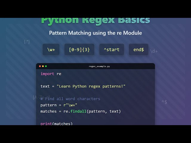 Python Regex Tutorial for Beginners: Master Pattern Matching with re Module 🐍