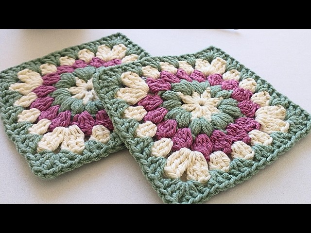 Cómo tejer GRANNY SQUARE #20 a crochet | Ganchillo | Crochet sencillo | TUTORIAL paso a paso