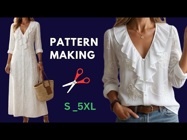 Crazy Easy Pattern Secret: High-End Tailoring Hack | One Pattern, Two Elegant Dresses #PatternMaking