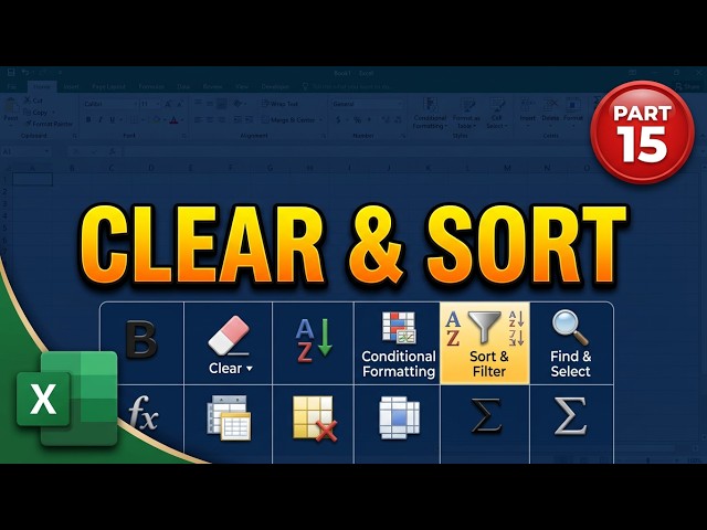 MBG - Home Tab Part 15 | Excel for Beginners Editing Group Part 2