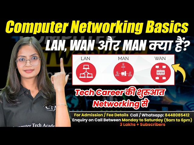 Basics of Computer Networking | Types of Computer Networking (LAN, WAN, MAN) | Computer Tech Academy
