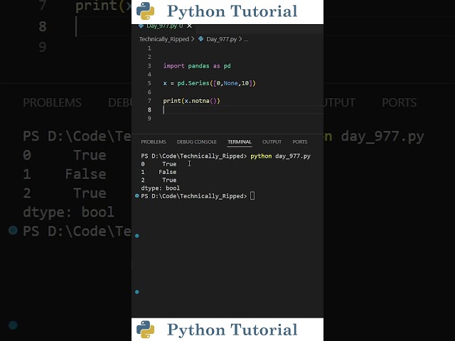 How To Find Missing Data in Pandas Series | Python Tutorial