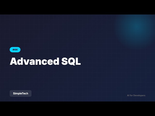 Advanced SQL - Indexes, Transactions & Performance | Full Stack Development #44