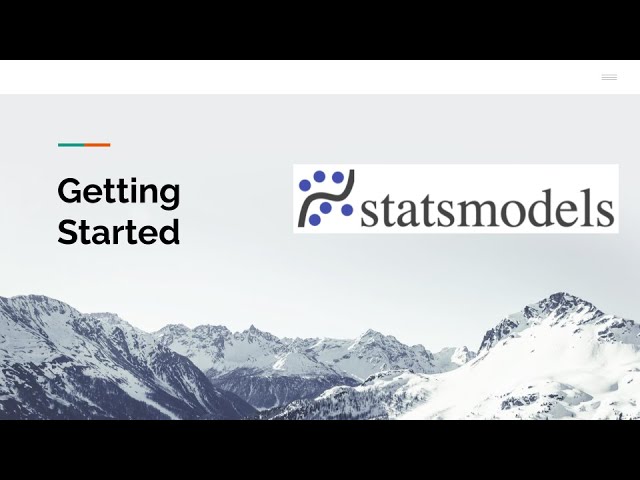 Getting Started with statsmodels