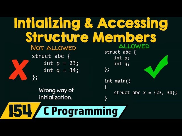 Initializing & Accessing the Structure Members