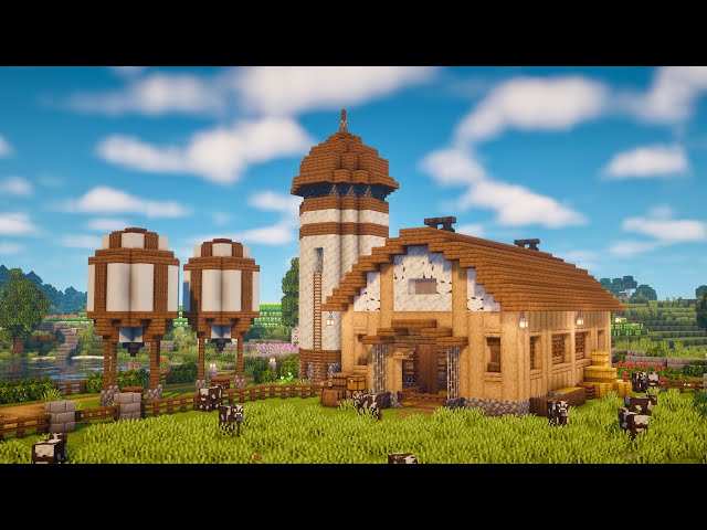 Minecraft | How to Build a Barn | Tutorial
