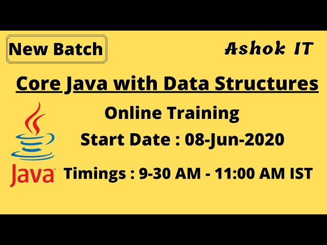 Core Java with Data Structures - Demo