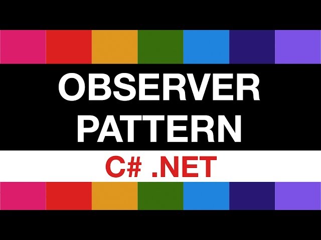 Observer Pattern (in C#.NET) Screencast – OO Design Patterns Screencasts (Ep5)