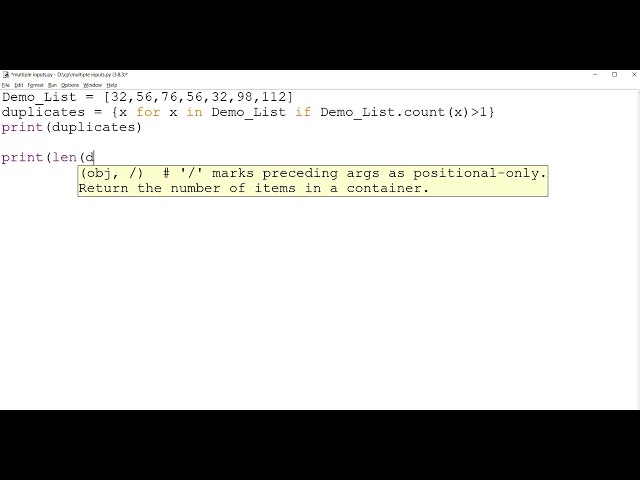 how to find duplicates in a list in Python