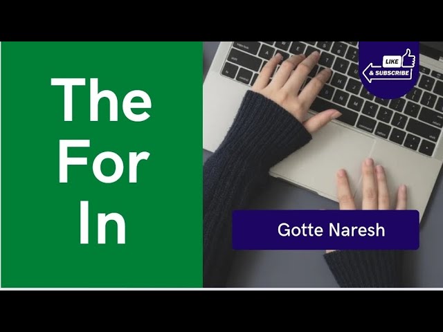 JavaScript For In | Js For In | For In Loop | By Naresh