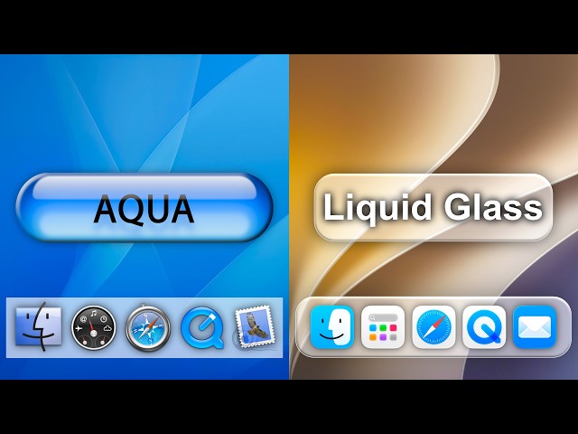 MacOS Liquid Glass vs Aqua