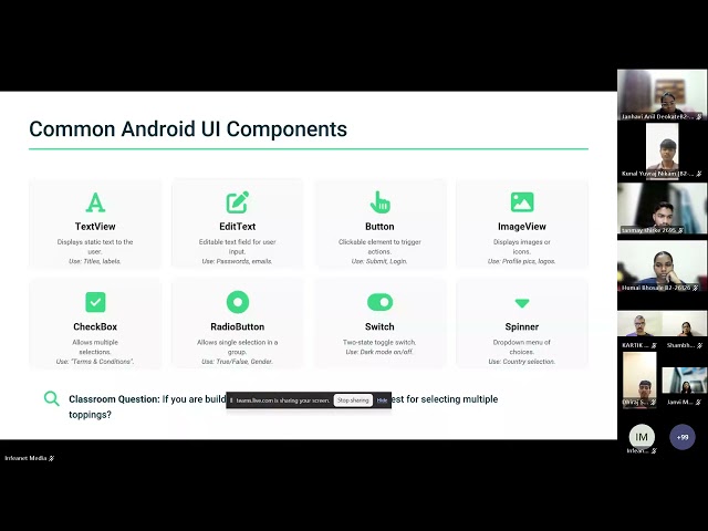 📱 Android Lecture | 26 July 2026 | Infeanet Internship Program