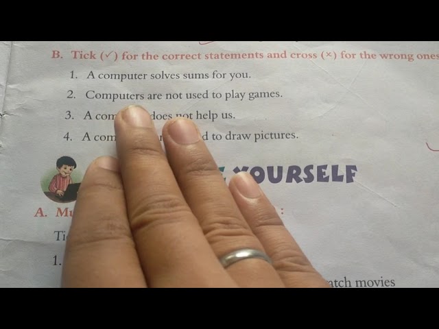Computer Class 1 Chapter 2 True or False