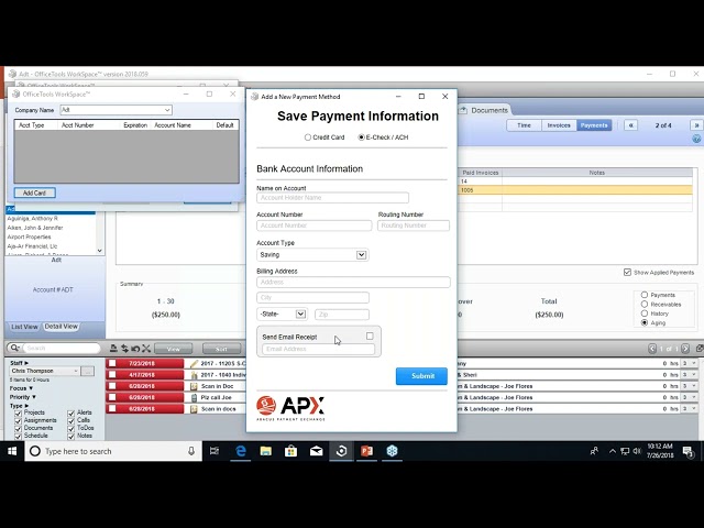 OfficeTools   In Depth Payment discussion and APX  Jul 26, 2018