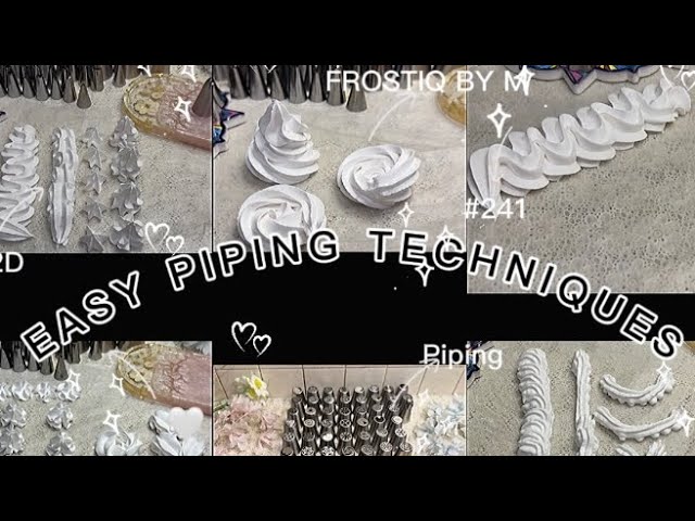 ✨EASY PIPING TECHNIQUES TUTORIAL  #FrostiqByM #CakeDecorating #PipingTechniques #BakingTutorial 
