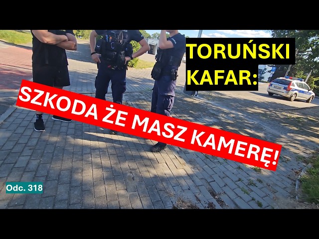 Parodia ochrony w toruńskich wodociągach. Mięśniak mnie zastrasza! Wzywa policję bo są zakazy #318