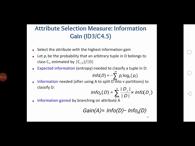 Attribute selection measures