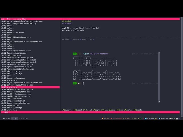 Tut - Terminal User Interface para Mastodon