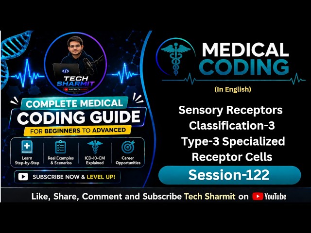 Specialized Receptor Cells | Medical Anatomy | Medical coding course (Ep-122)