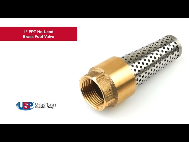 1" FPT No-Lead Brass Foot Valve | U.S. Plastic Corporation®