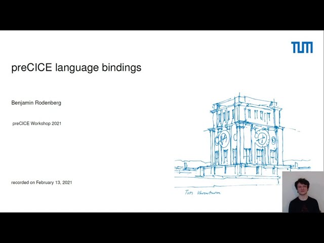 preCICE language bindings (Benjamin Rodenberg, preCICE Workshop 2021)
