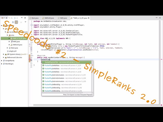 [Spigot/Bukkit] Speedcode #2 - SimpleRanks 2.0