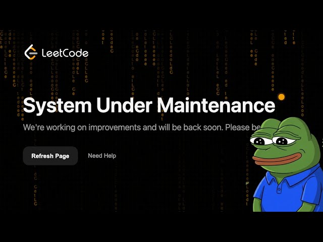 LEETCODE CONTESTS ARE DOWN... AGAIN