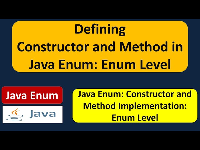 Defining Constructor and Method in Java Enum - enum Level  | Java enum | enum in Java