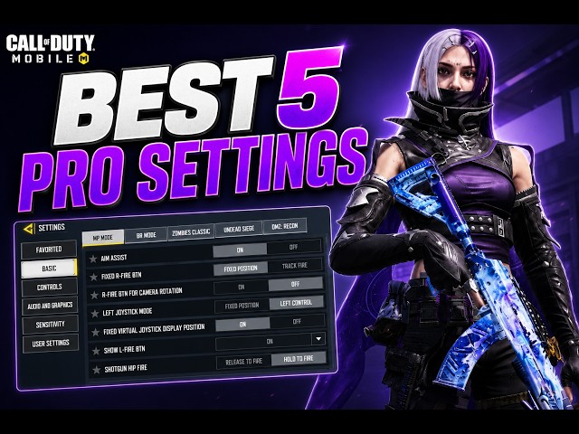 5 PRO SETTINGS Every CODM Player Should Use 😳🔥 #codmobile #callofdutymobile #codm