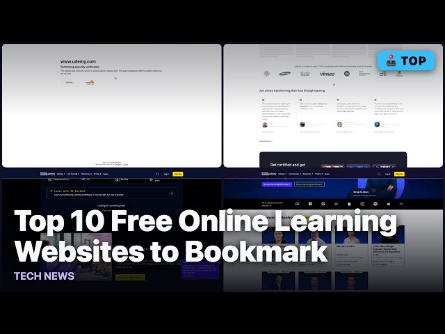 Top 10 Free Online Learning Websites You Must Bookmark in 2025