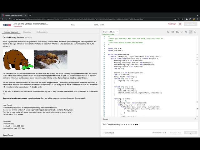 Grizzly Hunting Salmons | techgig | Solution