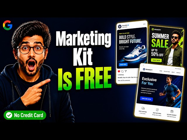 Google's FREE AI Builds Your Entire Marketing Kit — Pomelli Tutorial (No Credit Card)