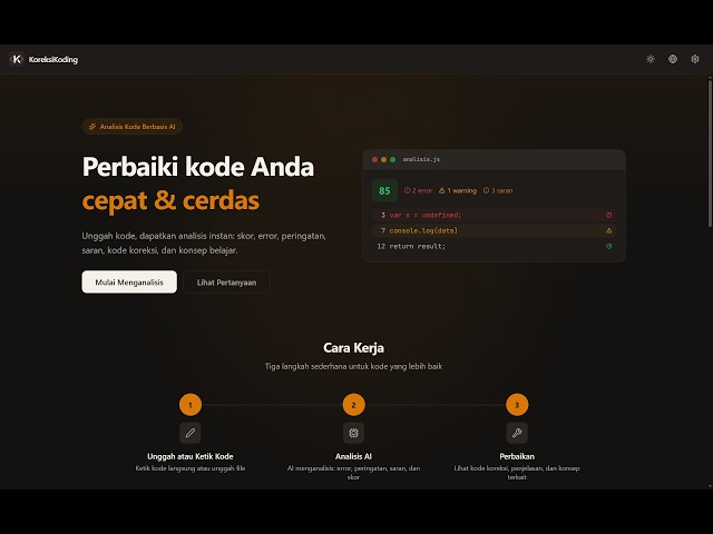 Website KoreksiKoding – Solusi Cerdas Koreksi Kode