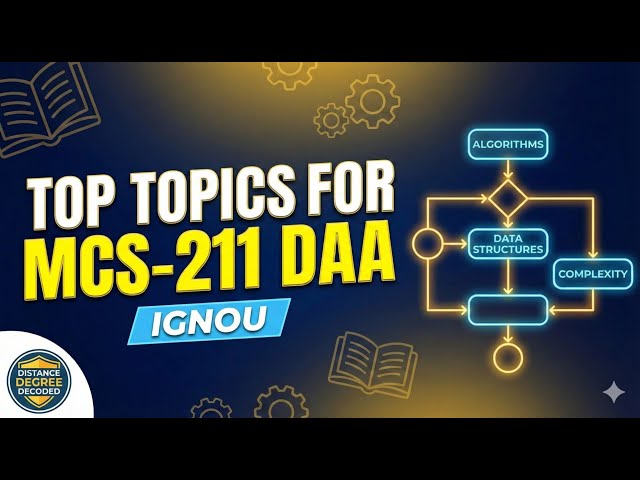 Top Topics for DAA MCS-211 | Easy 50 Marks Strategy