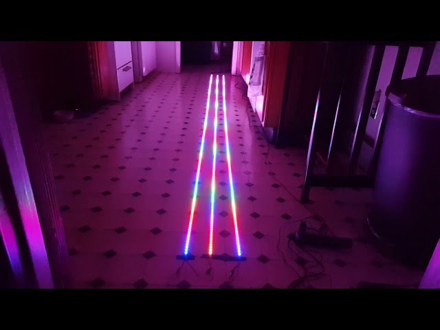 3 WS2812 LED strips .