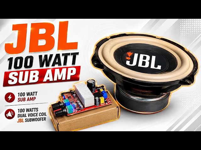 Best 100W Subwoofer Amplifier Board + Original JBL 100W DVC Subwoofer, 2 to 4 ohms | Best DIY Combo🔥