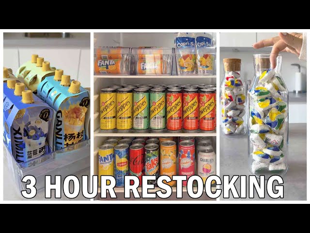 3 Hour Restocking ASMR Videos To Fall Asleep To | Cleaning/Organising/Restocking✨