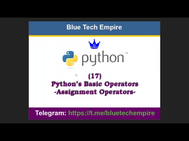 Python Assignment Operators
