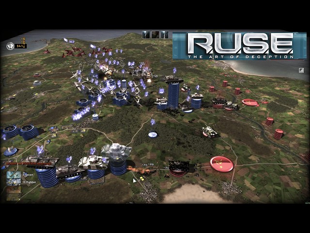 R.U.S.E - 1 Pro vs 3 Noobs On D-Day (Rematch) - Ruse Multiplayer!