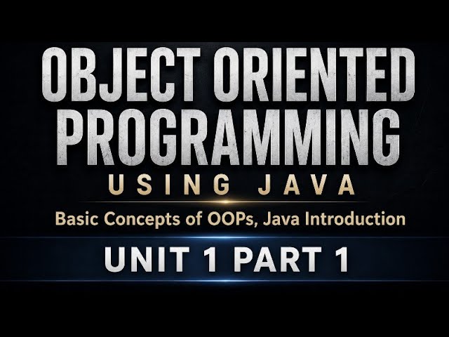 Basic Concepts of OOPs & Java Introduction | BCA LU Unit 1 Part 1
